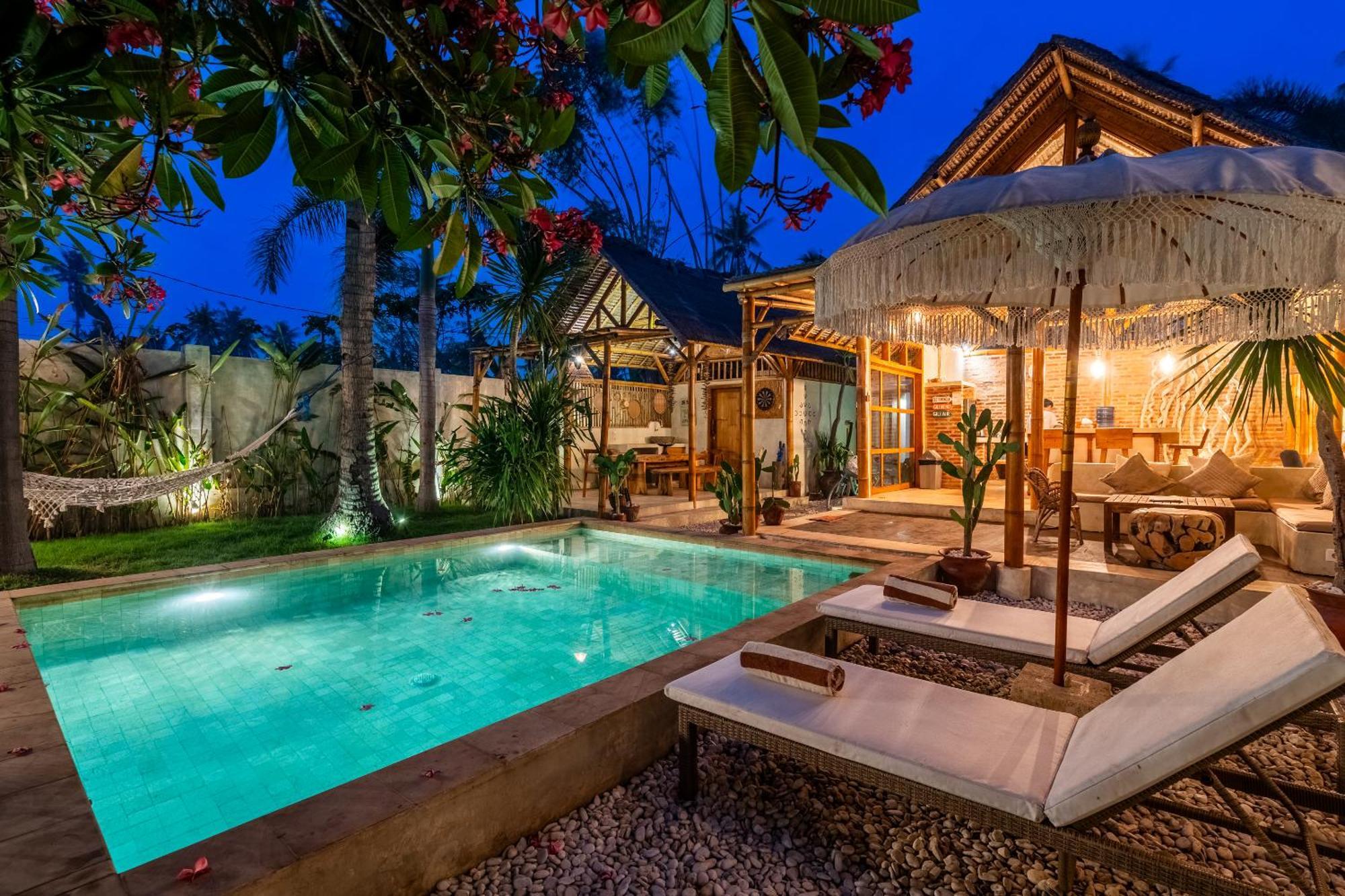 Villa Burung Gili Air Authentic 3-Bedroom Bamboo Villa With Private Pool Exterior foto