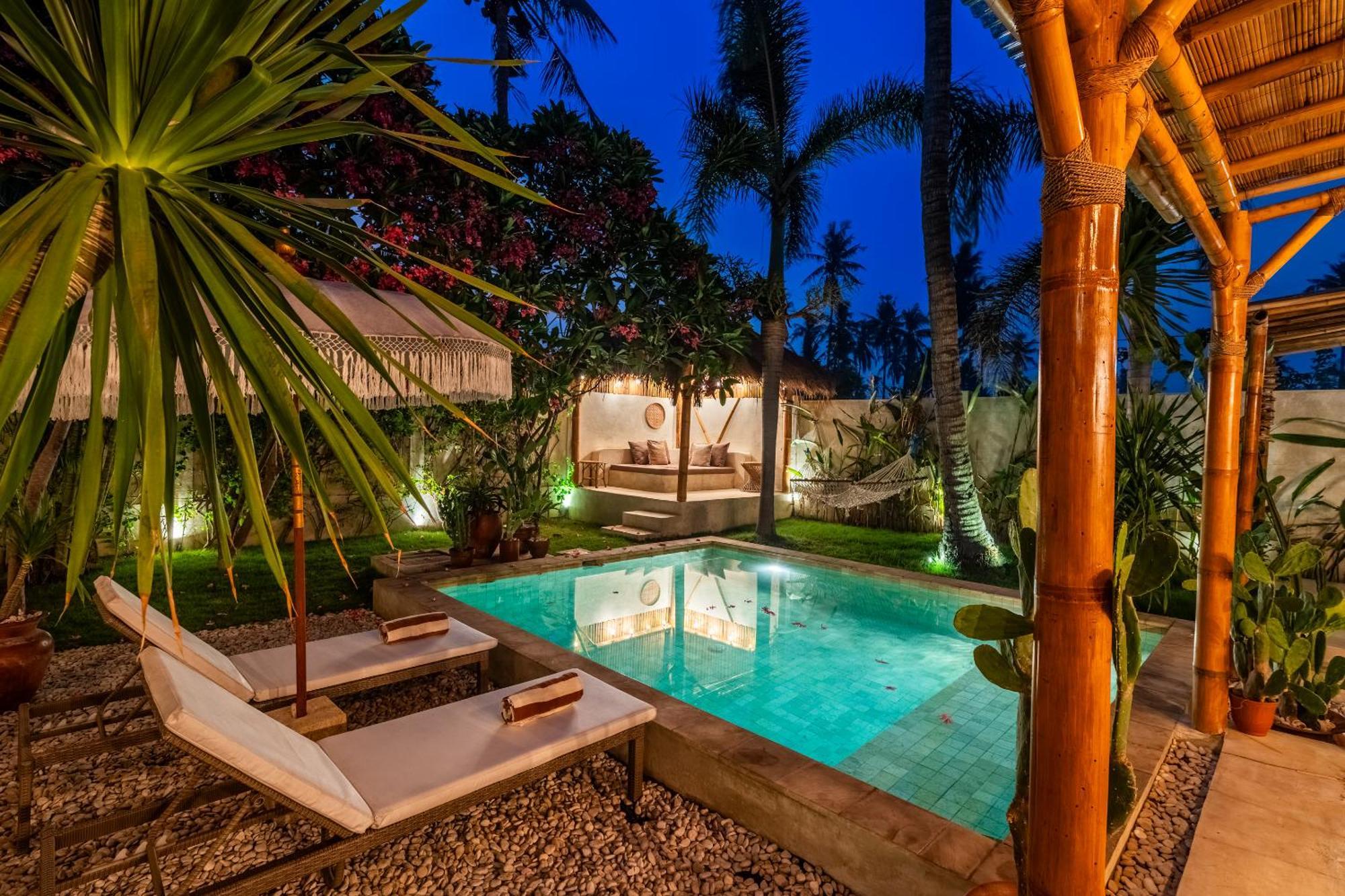 Villa Burung Gili Air Authentic 3-Bedroom Bamboo Villa With Private Pool Exterior foto