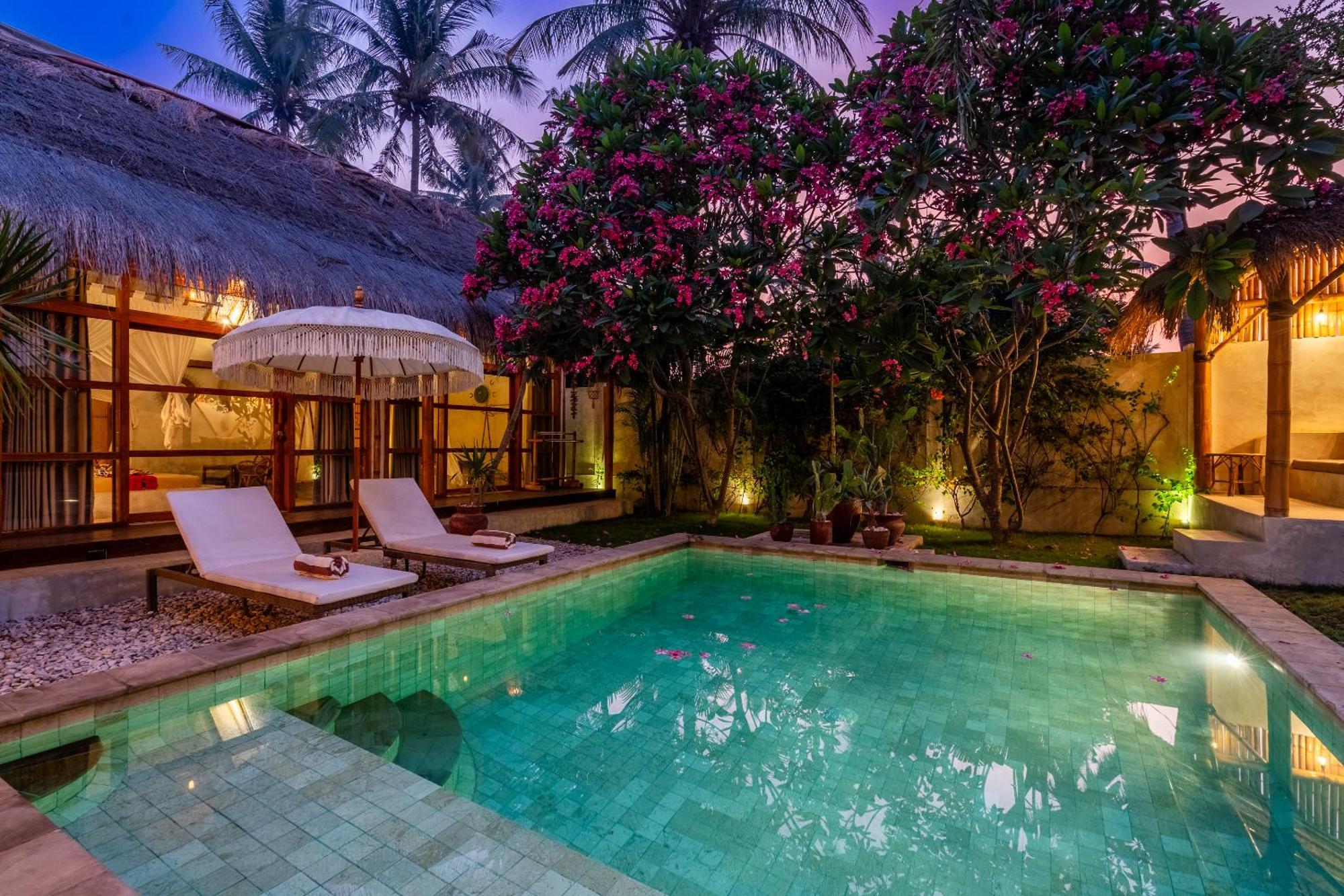 Villa Burung Gili Air Authentic 3-Bedroom Bamboo Villa With Private Pool Exterior foto