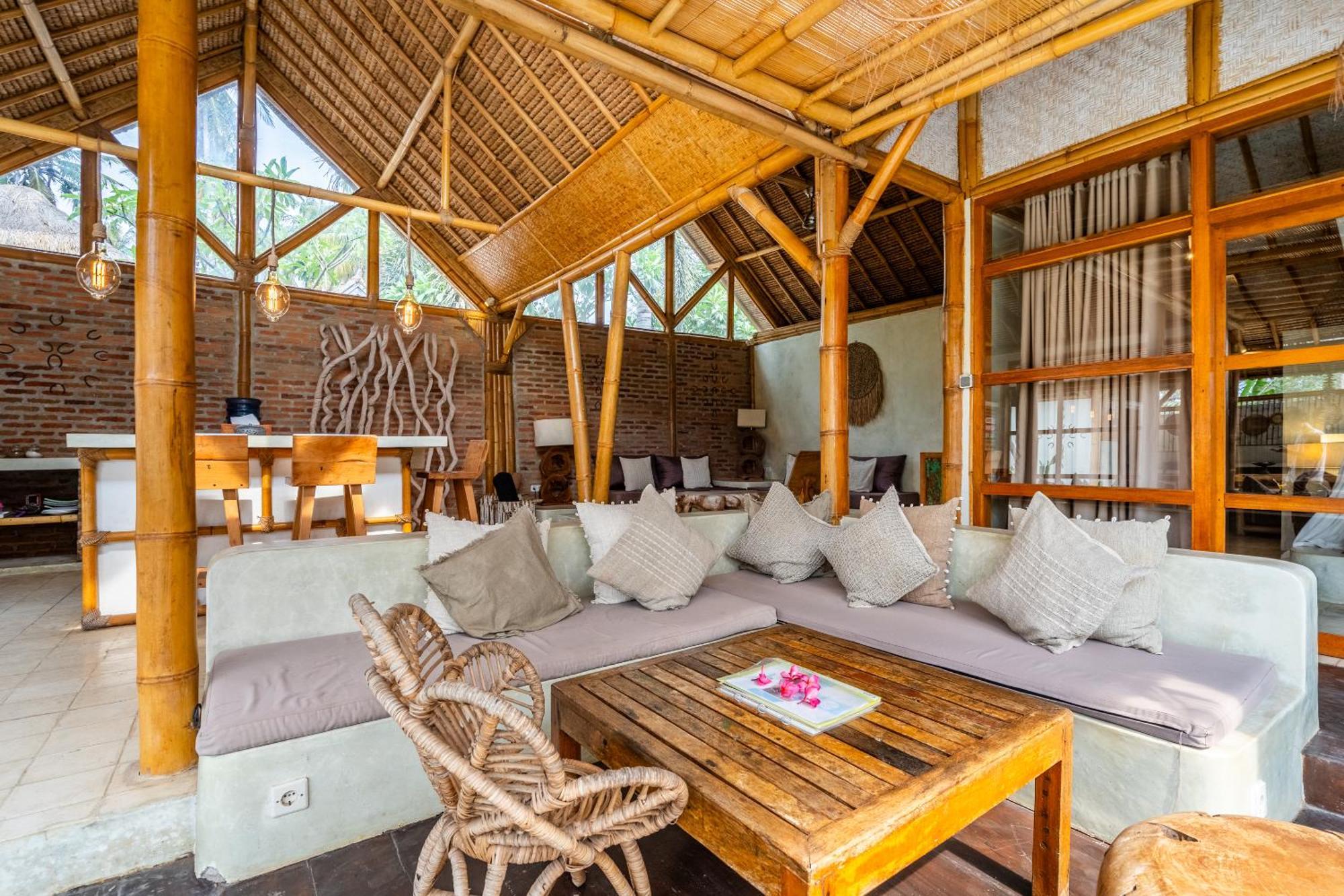Villa Burung Gili Air Authentic 3-Bedroom Bamboo Villa With Private Pool Exterior foto