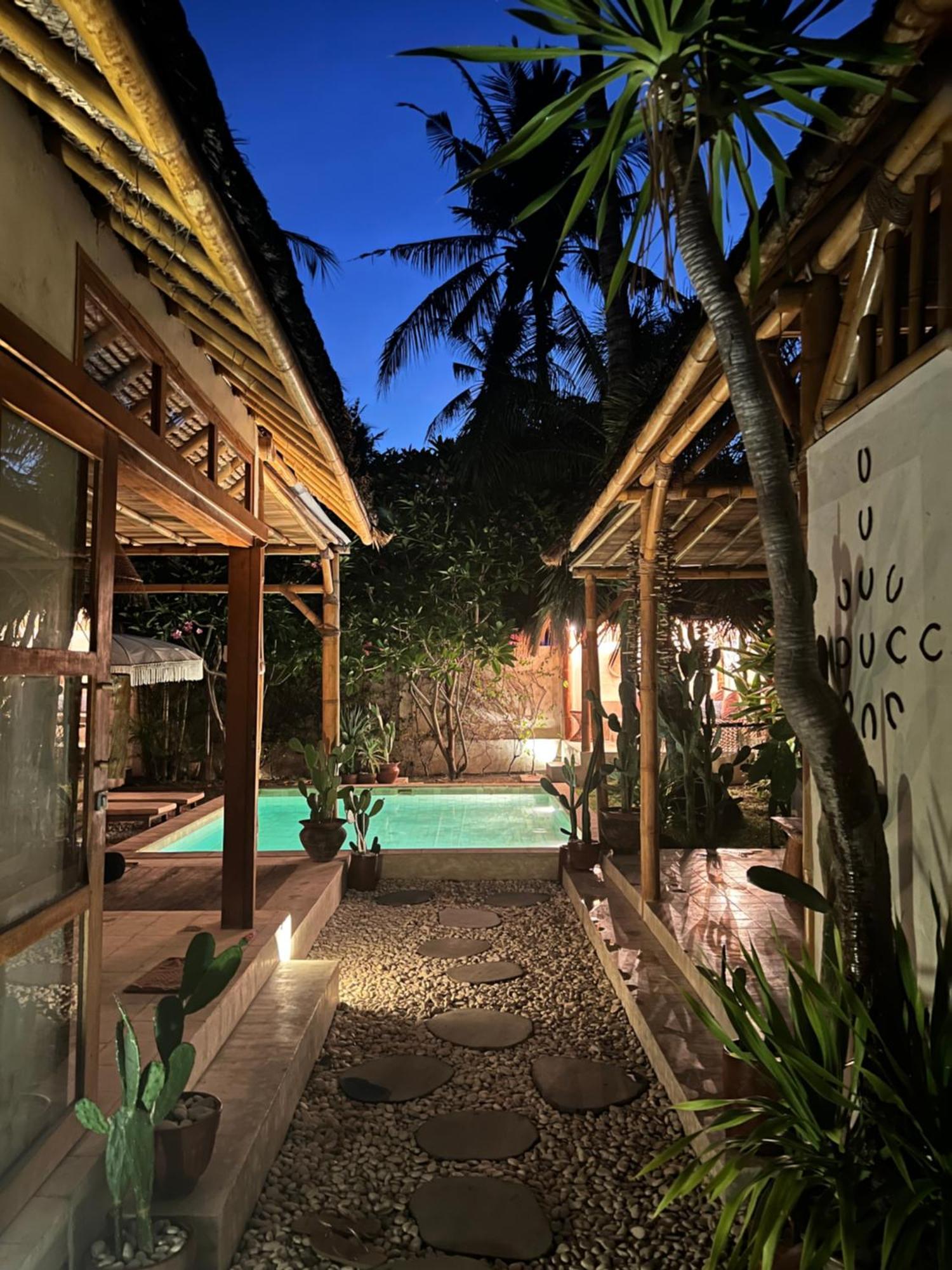Villa Burung Gili Air Authentic 3-Bedroom Bamboo Villa With Private Pool Exterior foto