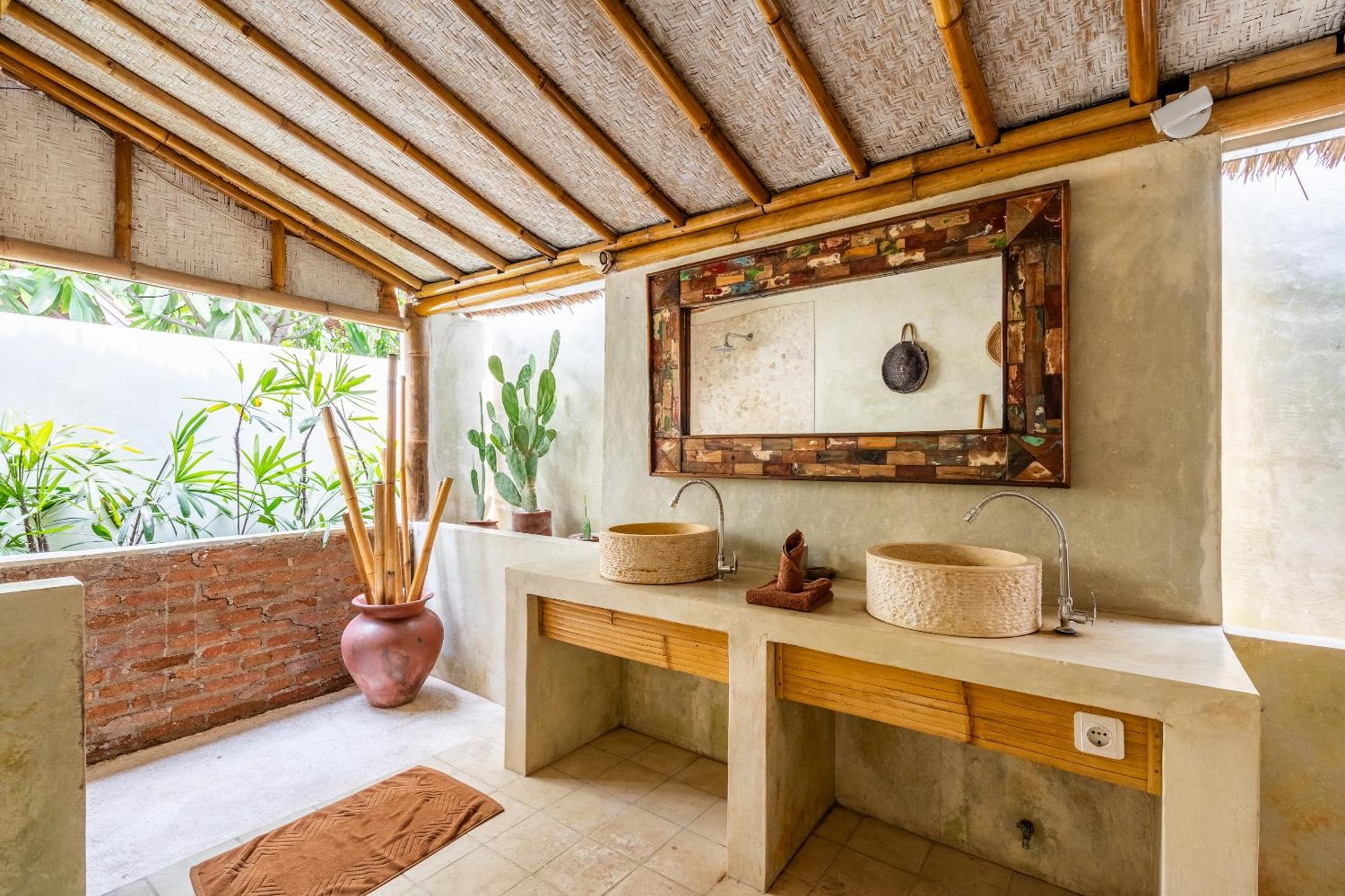 Villa Burung Gili Air Authentic 3-Bedroom Bamboo Villa With Private Pool Exterior foto