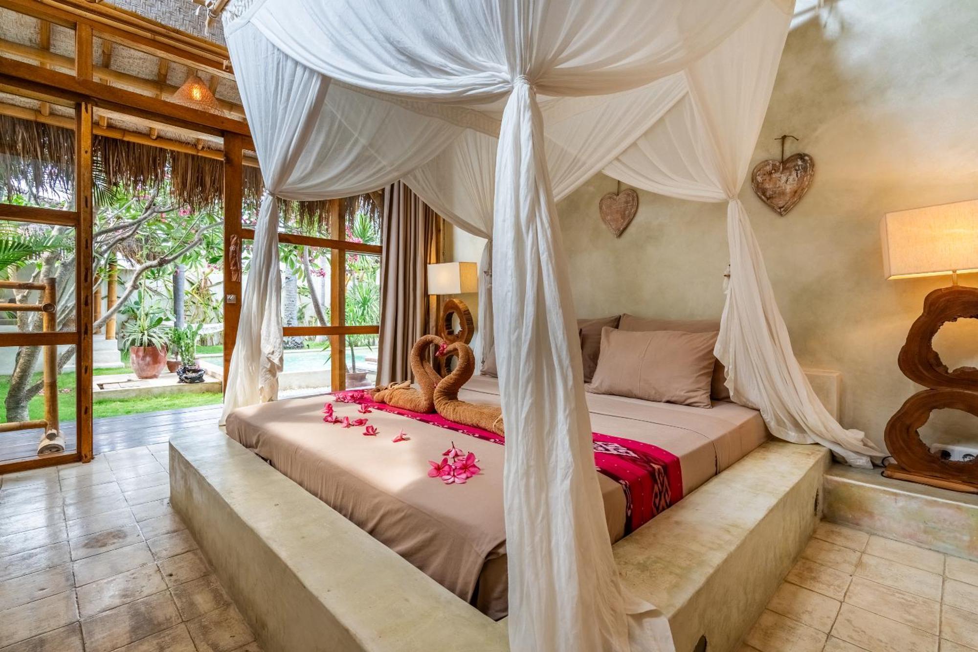 Villa Burung Gili Air Authentic 3-Bedroom Bamboo Villa With Private Pool Exterior foto